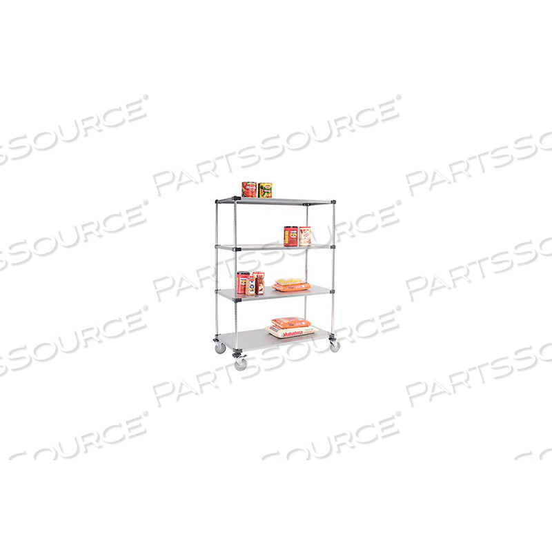 NEXEL GALVANIZED SHELF TRUCK 48X24X80 1200 POUND CAPACITY WITH BRAKES 