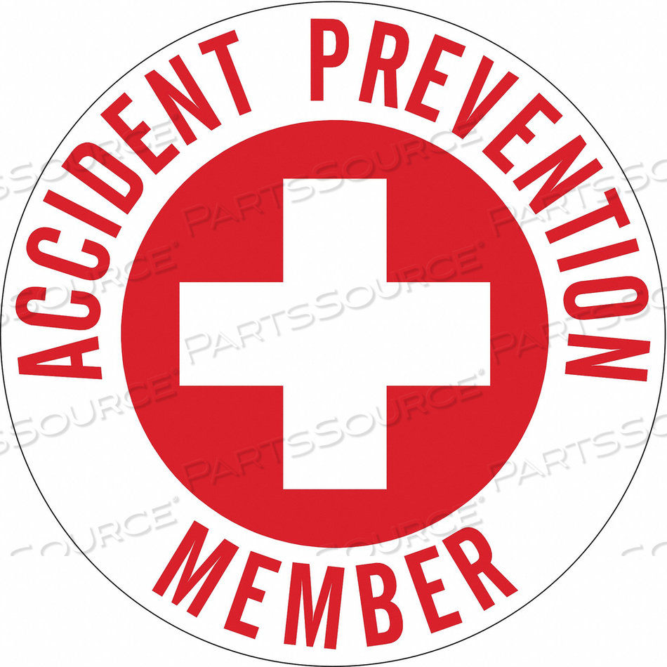 HARD HAT EMBLEM LABL 2IN. DIA. VINYL PK4 by Brady Americas