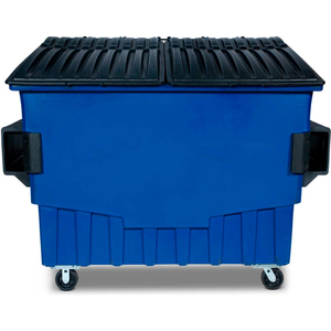 4 CUBIC YARD FRONT LOADING DUMPSTER W/ BUMPERS, BLUE by Toter