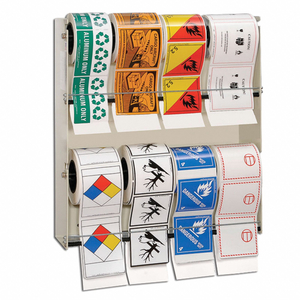 MANUAL LABEL DISPENSER 2 TIER 23-1/2 H by Labelmaster