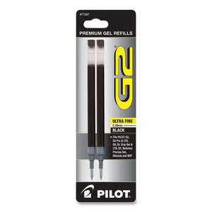 REFILL FOR PILOT G2 GEL INK PENS, ULTRA-FINE CONICAL TIP, BLACK INK, 2/PACK by Pilot