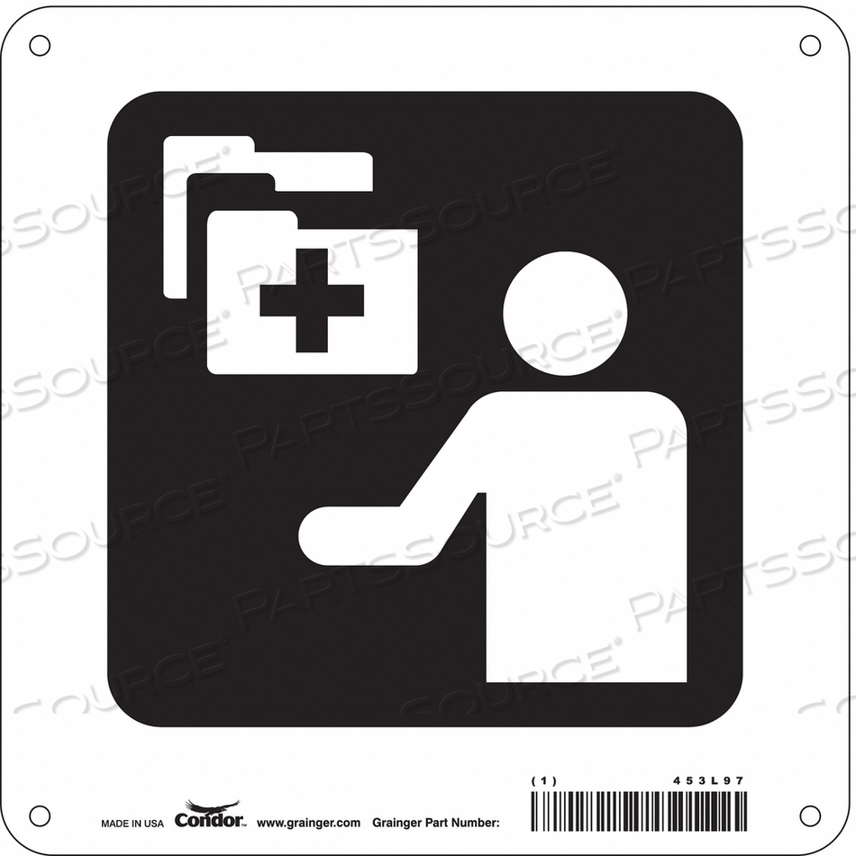 HOSPITAL SIGN 8 H X 8 W 0.032 THICK 