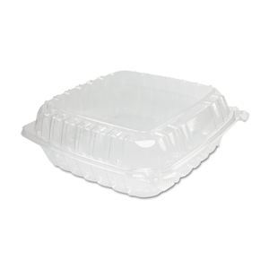 CLEARSEAL HINGED-LID PLASTIC CONTAINERS, 9.3 X 8.8 X 3, CLEAR, PLASTIC, 100/BAG, 2 BAGS/CARTON by Dart Container Corporation CLEARSEAL HINGED-LID PLASTIC CONTAINERS, 9.3 X 8.8 X 3, CLEAR, PLASTIC, 100/BAG, 2 BAGS/CARTON by Dart Container Corporation