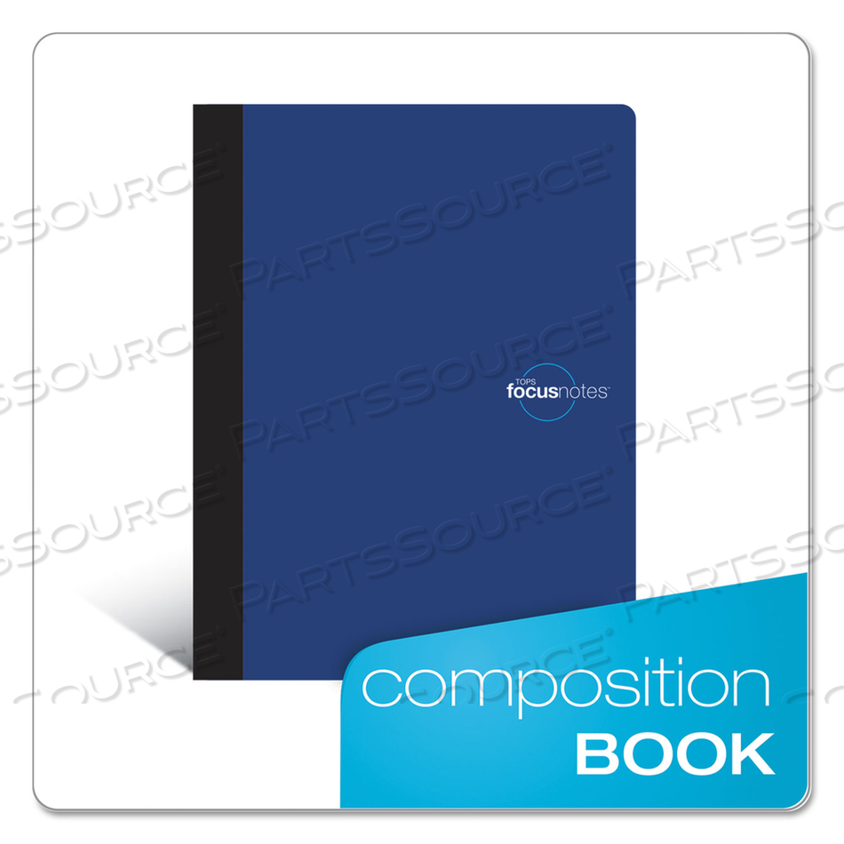 FOCUSNOTES COMPOSITION BOOK, LECTURE/CORNELL RULE, BLUE COVER, 9.75 X 7.5, 80 SHEETS 