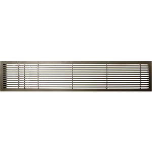 AG20 SERIES 6" X 48" SOLID ALUM FIXED BAR SUPPLY/RETURN AIR VENT GRILLE, ANTIQUE BRONZE W/LEFT DOOR by Giumenta Corp-Architectural Grille