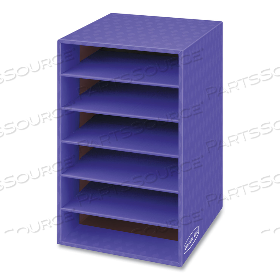VERTICAL CLASSROOM ORGANIZER, 6 SHELVES, 11.88 X 13.25 X 18, PURPLE by Bankers Box