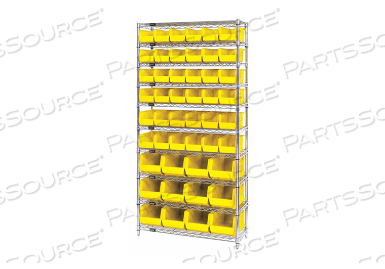 G7059 BIN SHELVING 74 OVERALL H 48 BINS YLLOW by Quantum Storage Systems G7059 BIN SHELVING 74 OVERALL H 48 BINS YLLOW by Quantum Storage Systems