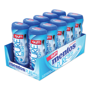 PURE FRESH SUGAR-FREE GUM, MINT, 15 PIECES/PACK, 10 PACKS/BOX by Mentos