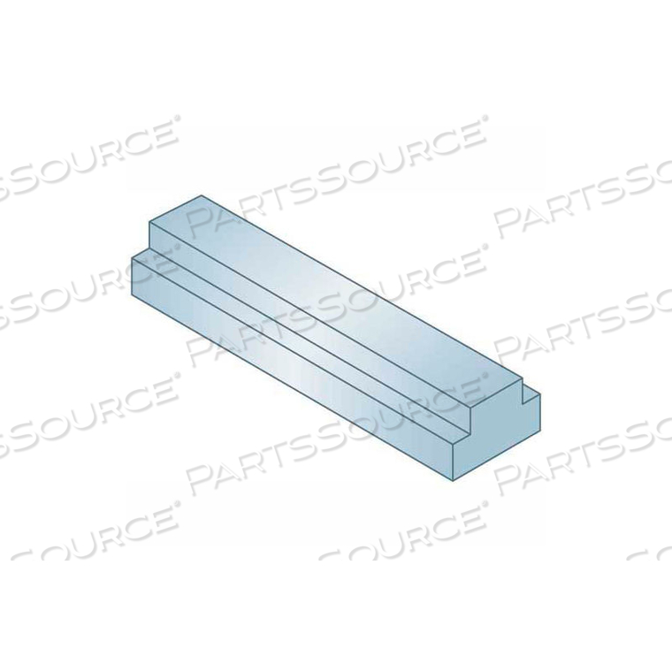 STEP KEYSTOCK - 1/2" X 9/16" X 1 FT - TYPE 2 - ZINC CLEAR - OVERSIZED - OVERALL HEIGHT: 1/4" + 3/16" 