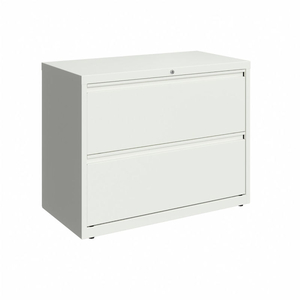 36" WIDE 2-DRAWER LATERAL FILE CABINET - WHITE by Hirsh