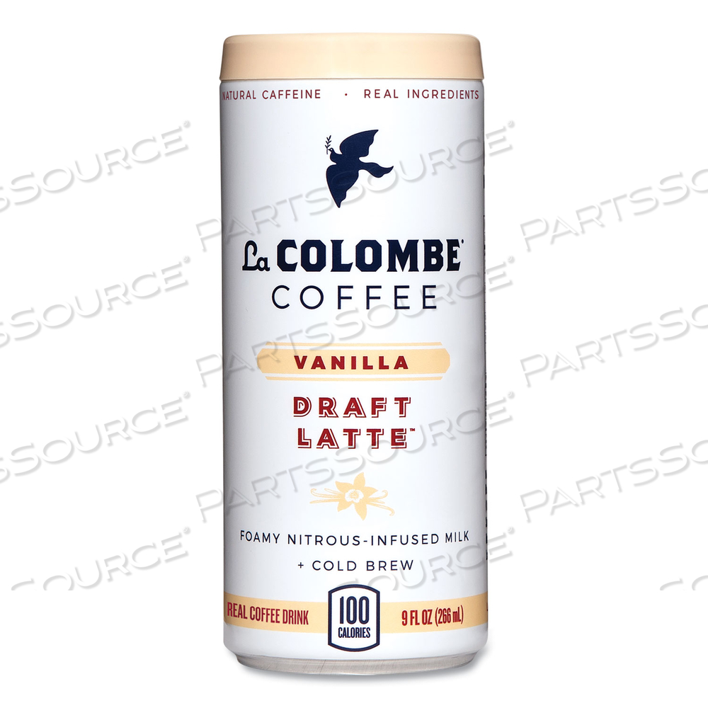 COLD BREW DRAFT LATTE, VANILLA, 9 OZ CAN, 12/CARTON 