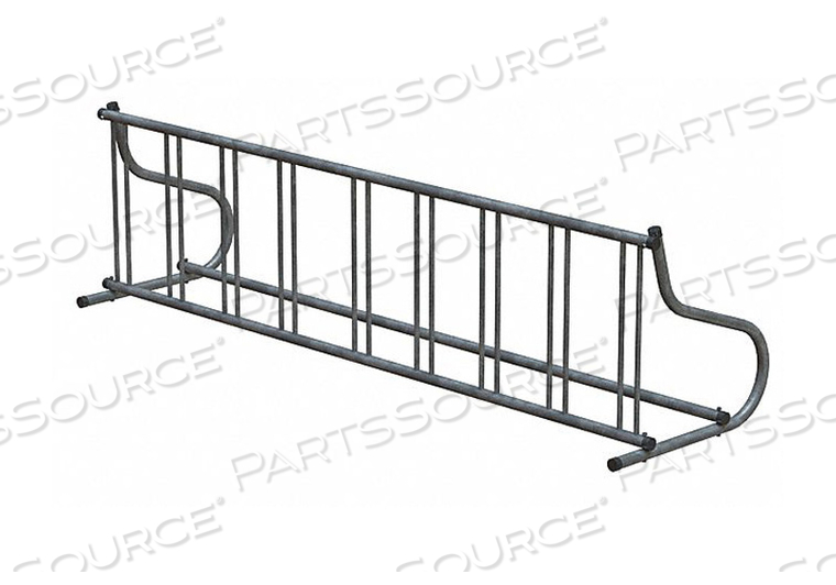BIKE RACK 1-SIDED 9-BIKE 110 IN. SILVER by Graber Manufacturing