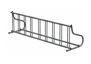 BIKE RACK 1-SIDED 9-BIKE 110 IN. SILVER by Graber Manufacturing