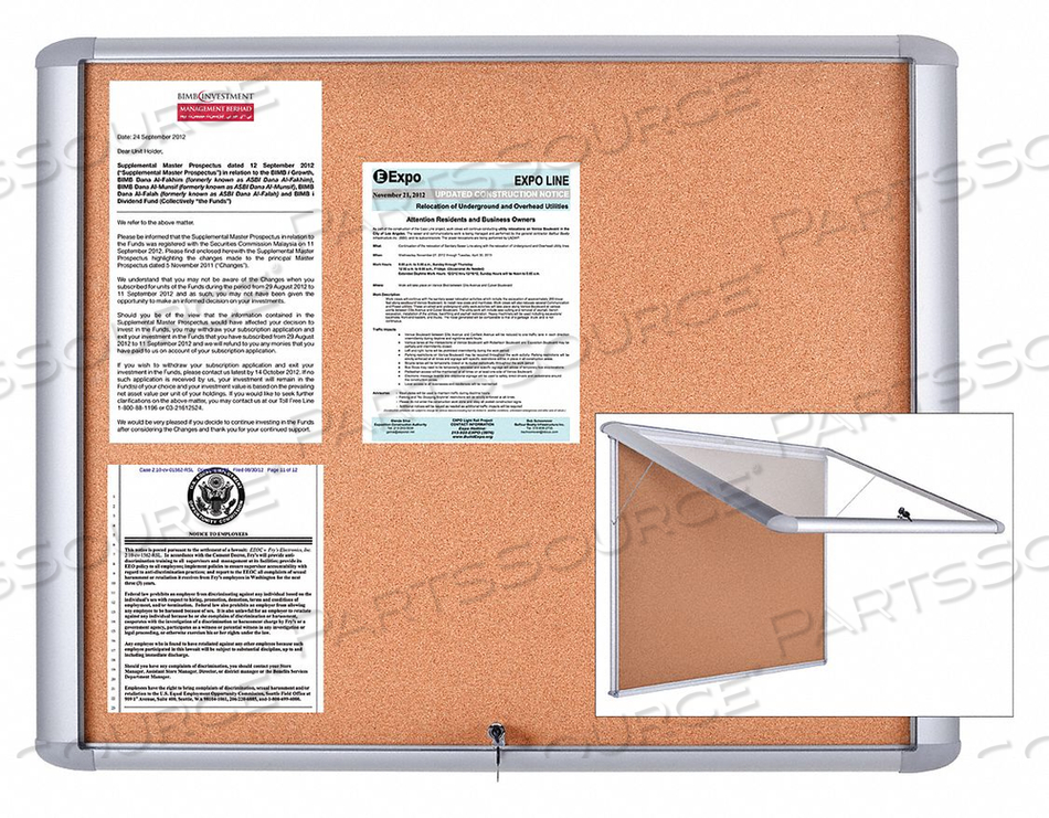 ENCLOSED BULLETIN BOARD 38-5/16 W 47 H by Bi-Silque Visual Communication Products ENCLOSED BULLETIN BOARD 38-5/16 W 47 H by Bi-Silque Visual Communication Products