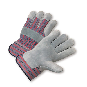 558/XL WEST CHESTER SHOULDER LEATHER PALM RUBBERIZED SAFETY CUFF GLOVE - BLUE/RED FABRIC: XLARGE by West Chester
