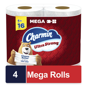 ULTRA STRONG BATHROOM TISSUE, SEPTIC SAFE, 2-PLY, WHITE, 242 SHEET/ROLL, 4/PACK, 8 PACKS/CARTON by Charmin