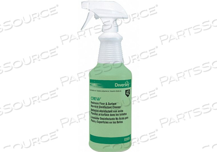 PREPRINTED TRIGGER SPRAY BTL 32 OZ CLEAR by Diversey PREPRINTED TRIGGER SPRAY BTL 32 OZ CLEAR by Diversey