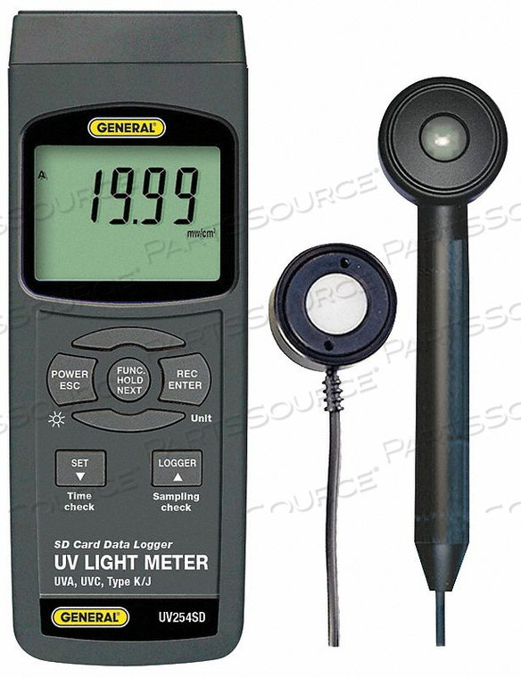 UVA UVC METER W/DATALOGGING SD CARD by General Tools & Instruments UVA UVC METER W/DATALOGGING SD CARD by General Tools & Instruments