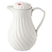 POLY LINED CARAFE, SWIRL DESIGN, 64 OZ CAPACITY, WHITE by Hormel Food Sales