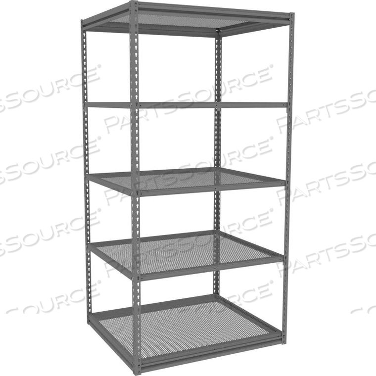 Z-LINE BOLTLESS SHELVING W/ PERFORATED STEEL INDUSTRIAL SHELVES- 42"W X 36"D X 84"H- STARTER 