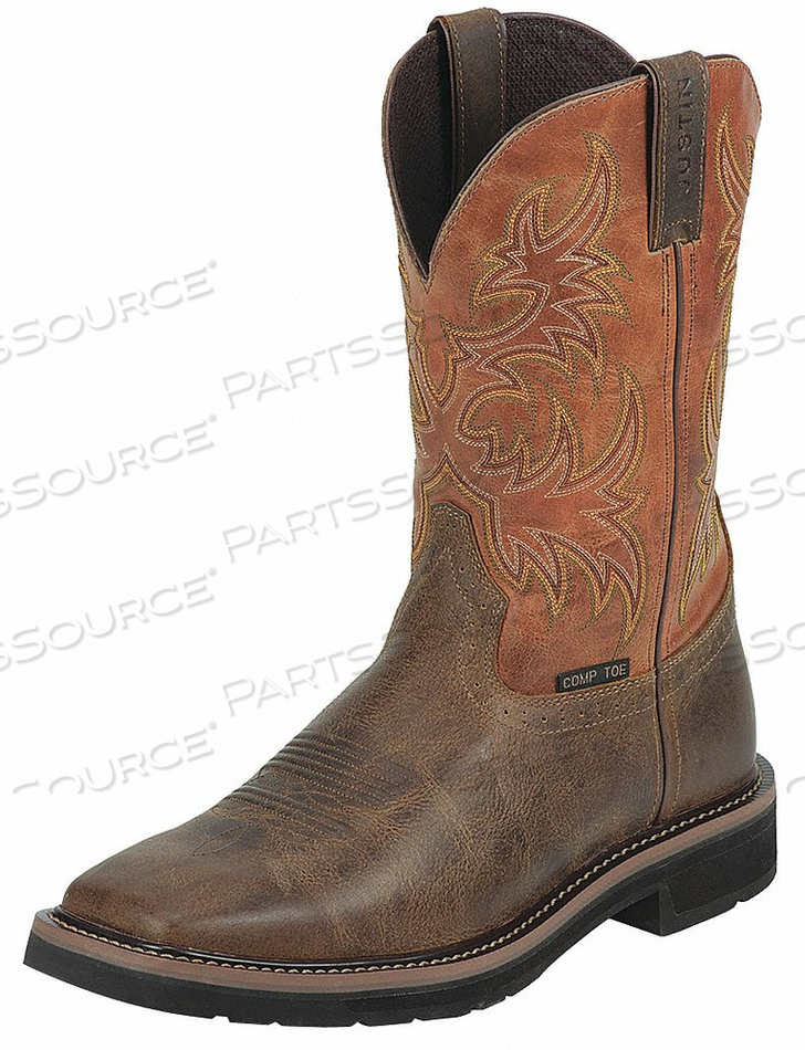 WESTERN BOOT 8 EE BROWN COMPOSITE PR by Justin Brands