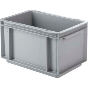 EURO-FIX SOLID CONTAINER EF3170 - 12" X 8" X 7", GRAY by SSI Schaefer