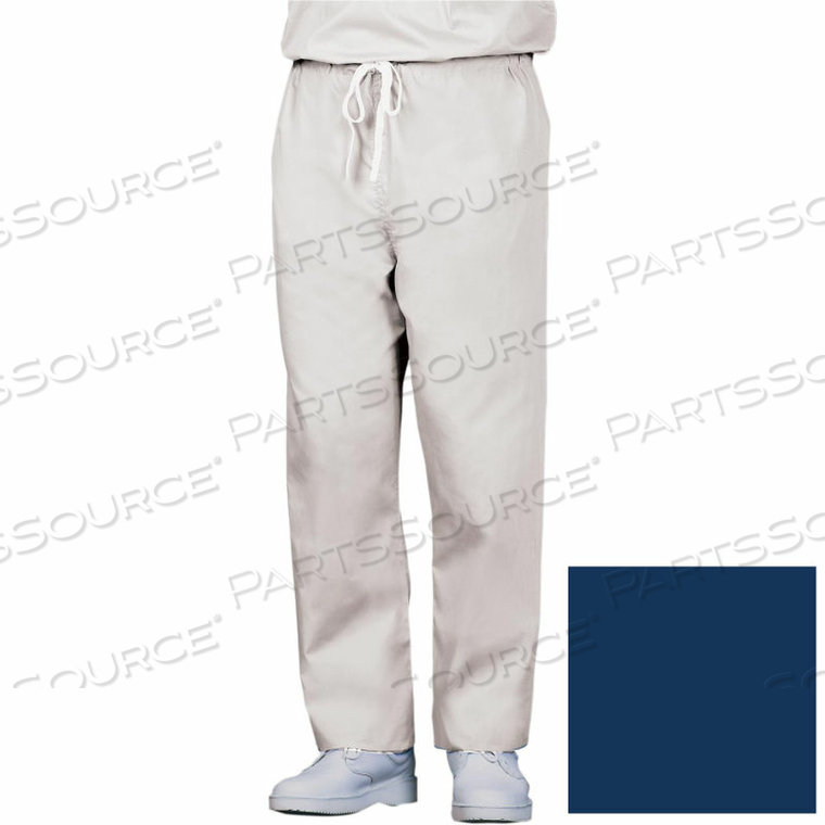 UNISEX SCRUB PANTS, REVERSIBLE, NAVY, L by Superior Surgical, LLC
