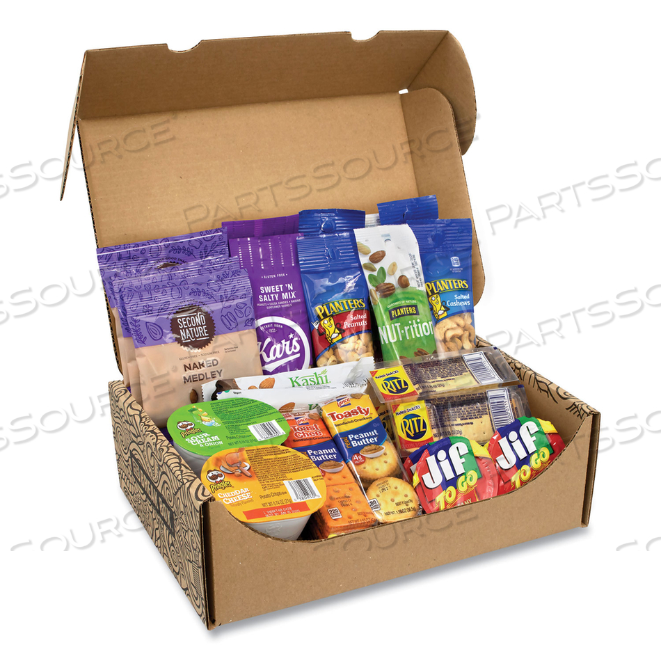 ON THE GO SNACK BOX, 27 ASSORTED SNACKS 