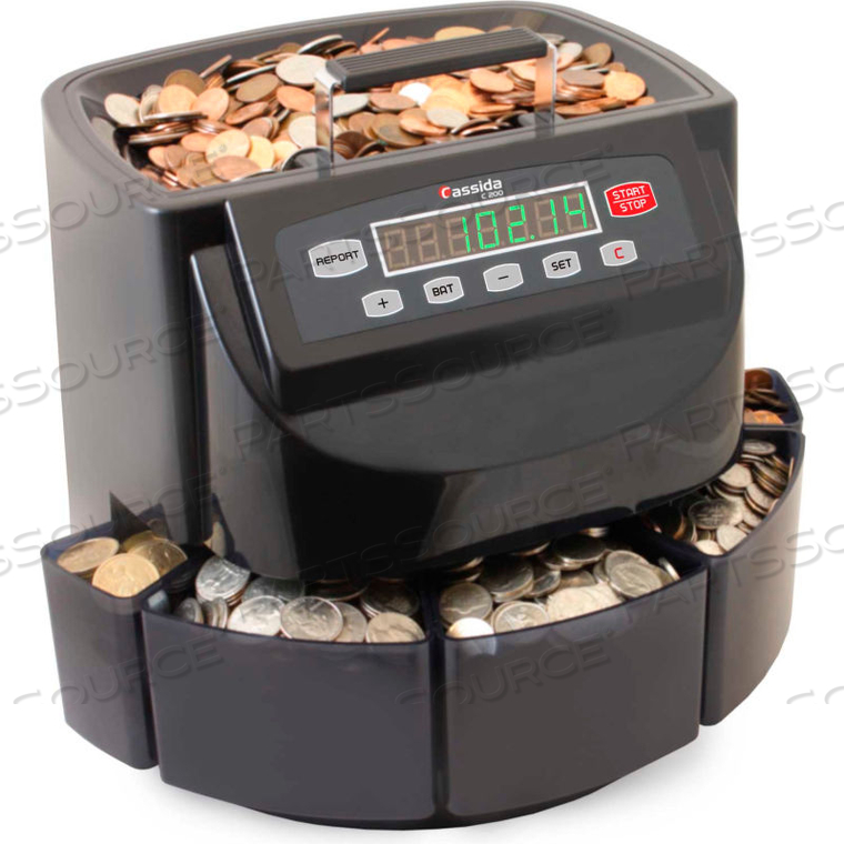 COIN COUNTER-SORTER-WRAPPER by Cassida Corporation COIN COUNTER-SORTER-WRAPPER by Cassida Corporation