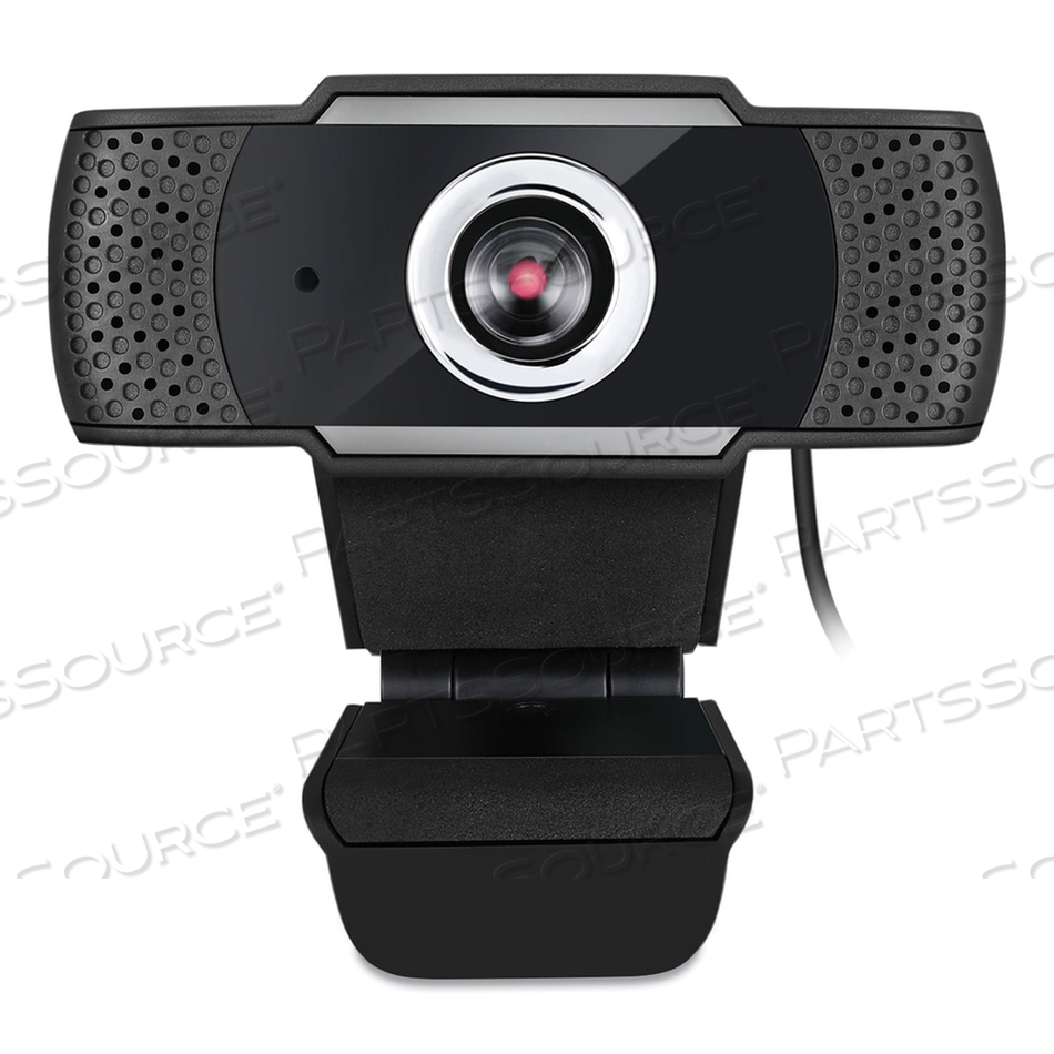 CYBERTRACK H4 1080P HD USB MANUAL FOCUS WEBCAM WITH MICROPHONE, 1920 PIXELS X 1080 PIXELS, 2.1 MPIXELS, BLACK by Adesso, Inc.