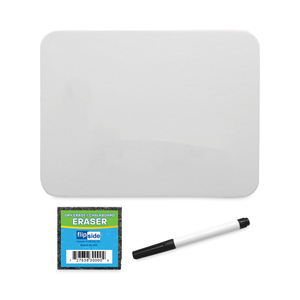 MAGNETIC DRY ERASE BOARD SET, 12 X 9, WHITE, BLACK MARKERS, 12/PACK by Flipside Products Inc