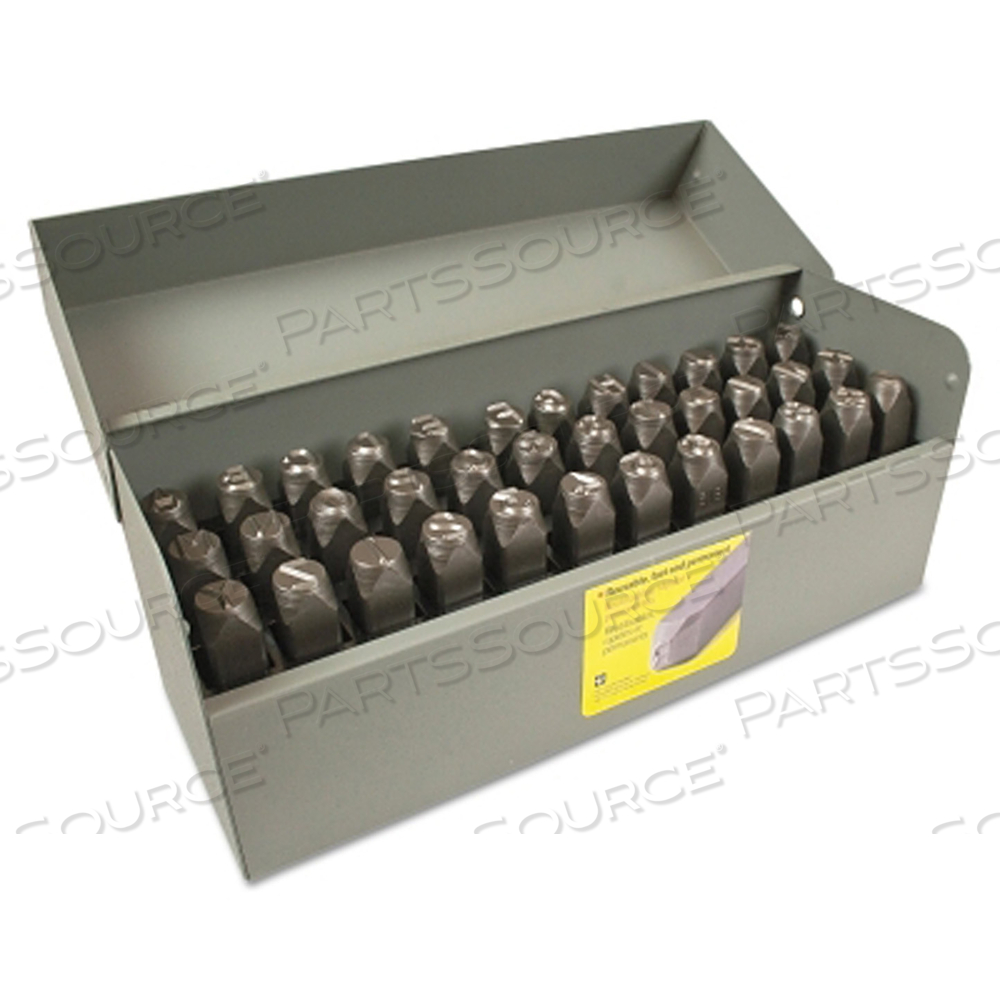 STANDARD STEEL HAND STAMP SET, 1/4 IN, LETTER AND NUMBER SET by C.H. Hanson