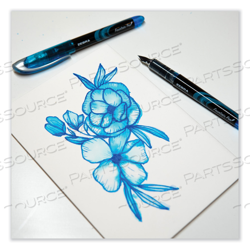 FOUNTAIN PEN, FINE 0.6 MM, ASSORTED INK COLORS, ASSORTED by Zebra Pen Corporation