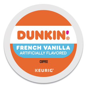 K-CUP PODS, FRENCH VANILLA, 22/BOX by Dunkin Donuts