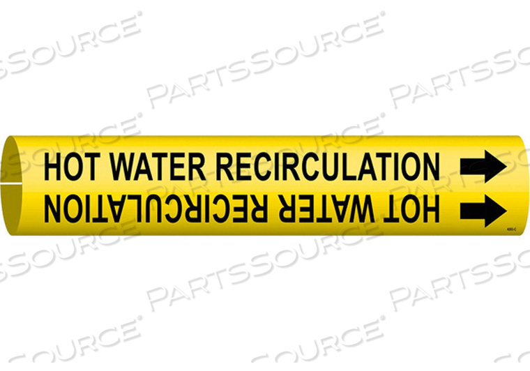 PIPE MARKER HOT WATER RECIRCULATION YEL by Brady Americas PIPE MARKER HOT WATER RECIRCULATION YEL by Brady Americas