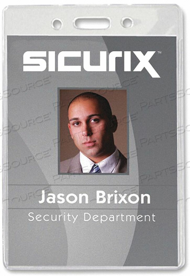 ID BADGE HOLDER VERTICAL PK50 by Baumgartens ID BADGE HOLDER VERTICAL PK50 by Baumgartens