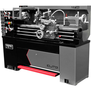 JET E-1236VS WITH ACU-RITE 303 DRO WITH TAPER ATTACHMENT AND COLLET CLOSER by Jet