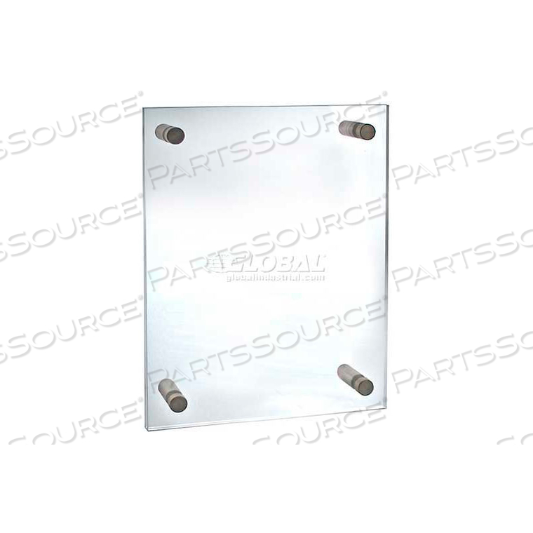 ACRYLIC STANDOFF SIGN HOLDER W/ CAPS, 11" X 17",1 PIECE by Azar International