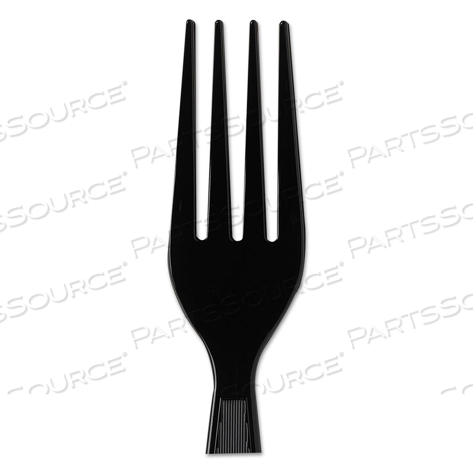 PLASTIC CUTLERY, HEAVYWEIGHT FORKS, BLACK by Dixie