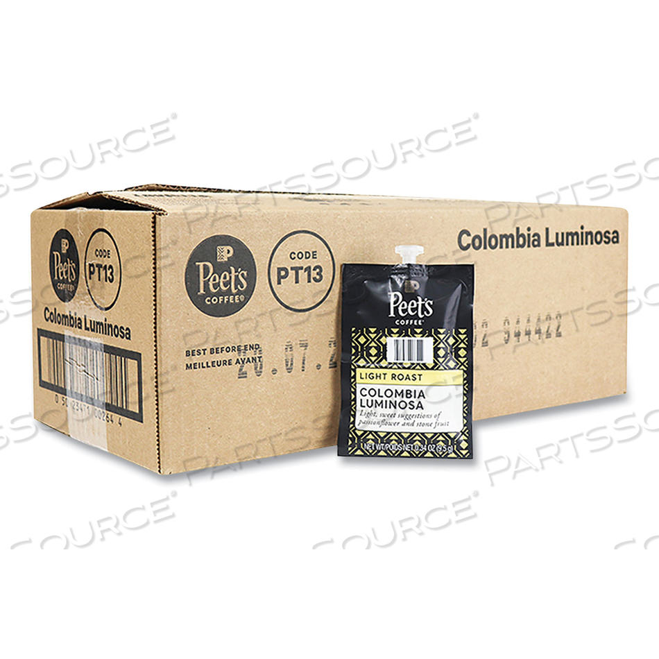 FLAVIA GROUND COFFEE FRESHPACKS, COLOMBIA LUMINOSA, 0.34 OZ FRESHPACK, 76/CARTON by Peet's Coffee & Tea