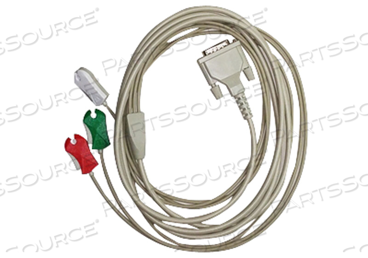 3 LEAD ECG CABLE WITH PINCH CONNECTORS by Norav 3 LEAD ECG CABLE WITH PINCH CONNECTORS by Norav