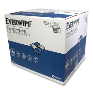 PREMIUM GUEST TOWEL NAPKINS FLAT PACK, 2-PLY, 16" X 16", WHITE, 1,000/CARTON by Everwipe