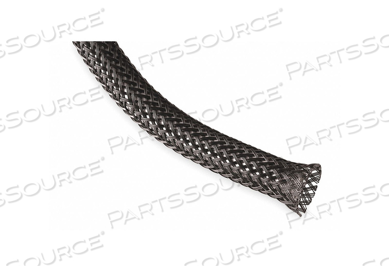 BRAIDED SLEEVING 1.500 IN. 50 FT. BLACK by Techflex