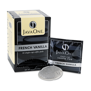 COFFEE PODS, FRENCH VANILLA, SINGLE CUP, 14/BOX by Java One