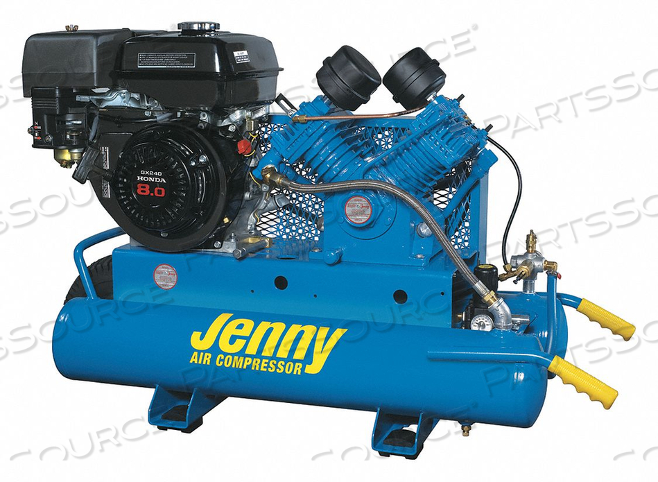 PORTABLE GAS AIR COMPRESSOR 1 STAGE 9 HP by Jenny
