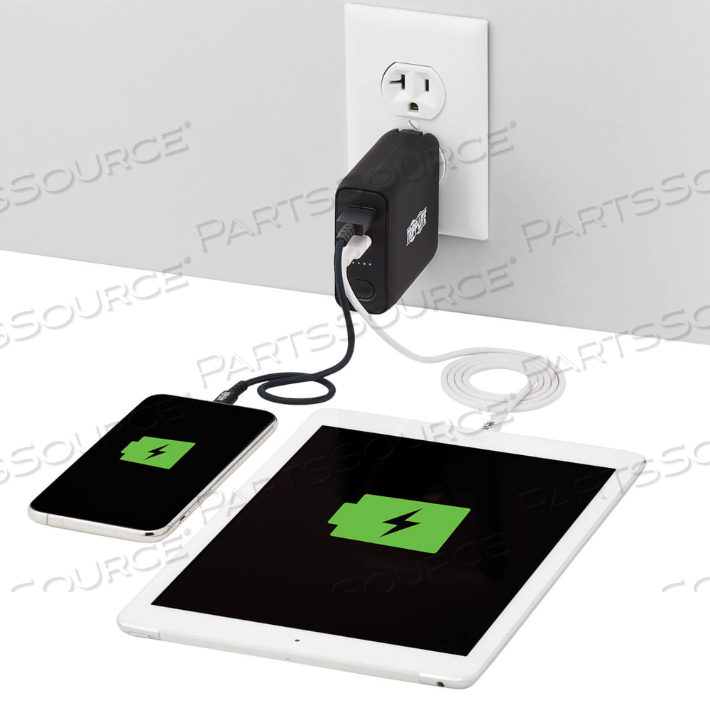 PORTABLE USB MOBILE POWER BANK BATTERY WALL CHARGER COMBO 5K MAH by Tripp Lite