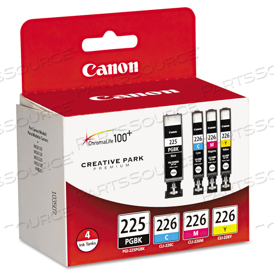 4530B008AA (PGI-225, CLI-226) INK, CYAN/MAGENTA/PIGMENT BLACK/YELLOW by Canon (Consumer Electronics)