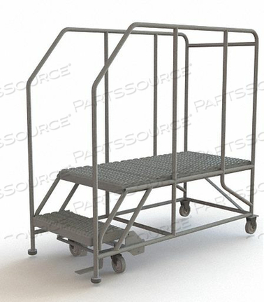 MOBILE 2 STEP STEEL 24"W X 48"L WORK PLATFORM LADDER - 800 LB. CAPACITY by Tri-Arc