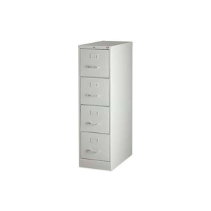 LORELL 4-DRAWER HEAVY DUTY VERTICAL FILE CABINET, 15"W X 26-1/2"D X 52"H, GRAY by S.P. Richards Company