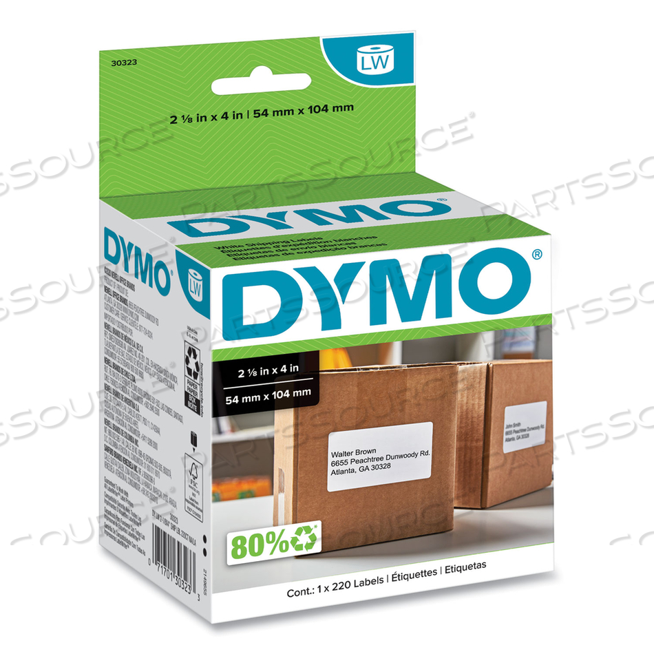 LABELWRITER SHIPPING LABELS, 2.12" X 4", WHITE, 220 LABELS/ROLL by Dymo